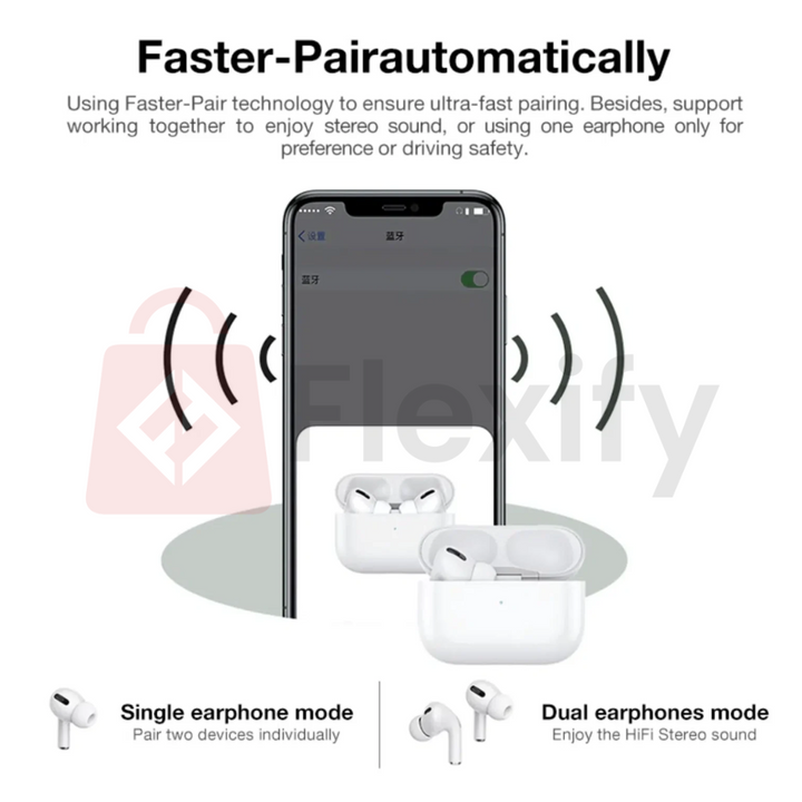 Apple AirPods Pro 2nd Gen Ultimate Edition Premium Quality with Active Noise Cancellation & Long Battery Life. - Flexify.pk